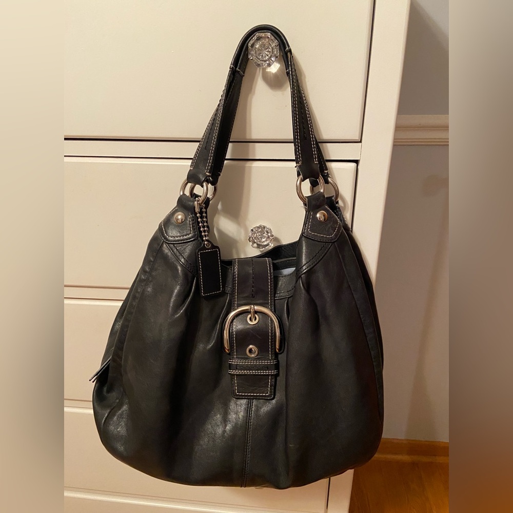 COPY - Authentic Coach shoulder purse black leather